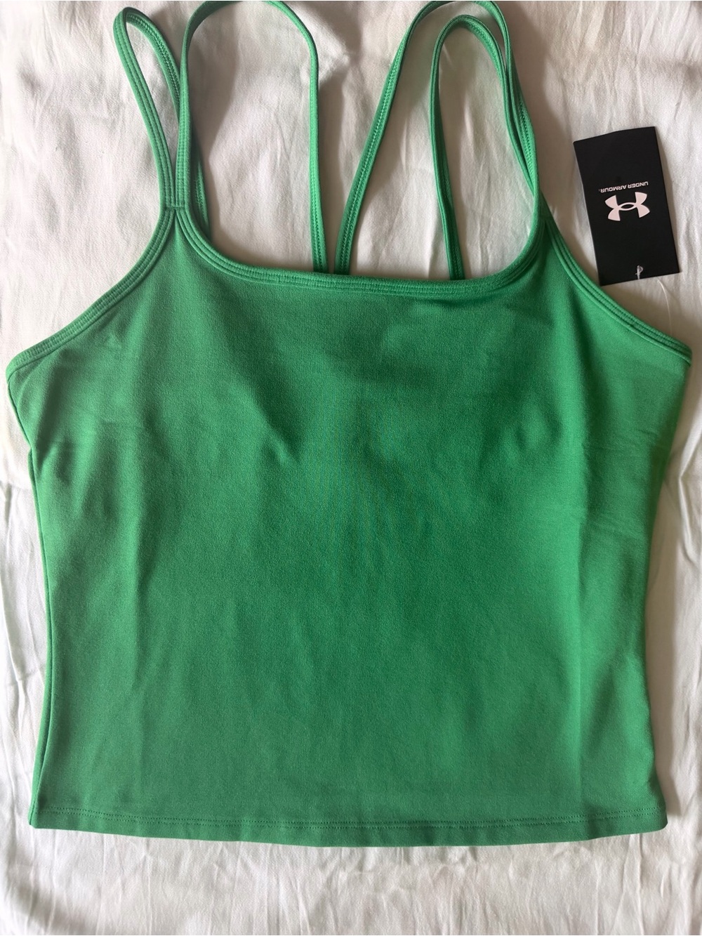 Under Armour Green Strappy Athletic Tank Top Size Medium Crossback Camisole NWT
